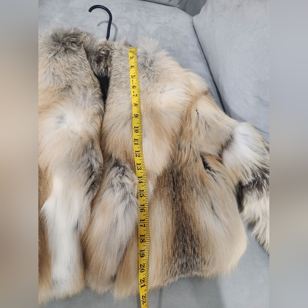 REAL Golden Island Fox Fur Coat - Picture 7 of 7